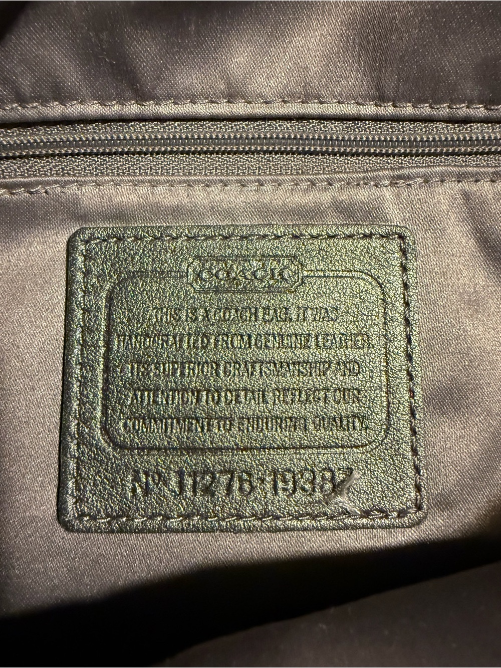 COACH KRISTIN Embossed Python Leather Shoulder Tote Bag Purse 2012 $798. - Picture 6 of 6